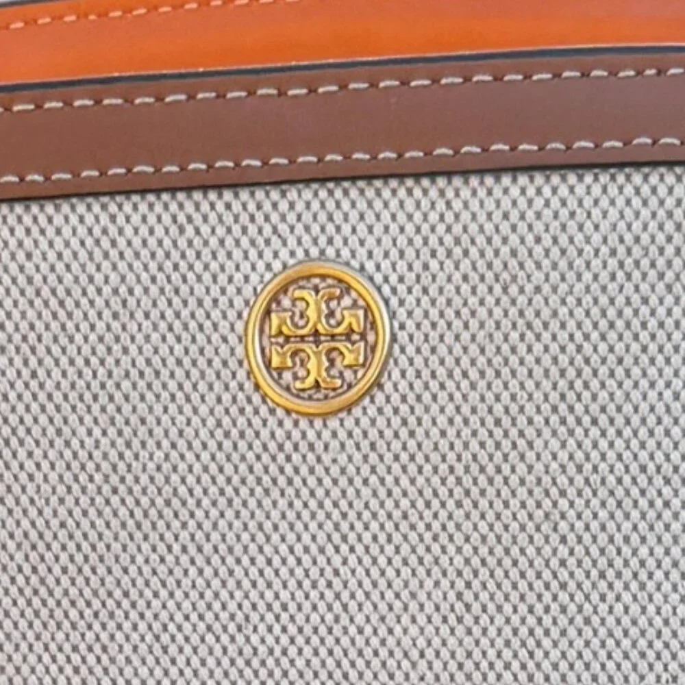Tory Burch Walker Canvas Satchel in Natural with Striped Strap - Picture 7 of 16